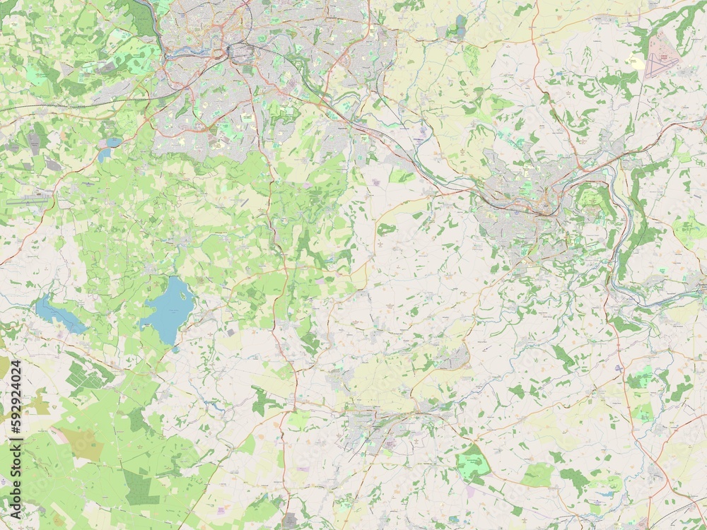 Bath and North East Somerset, England - Great Britain. OSM. No legend