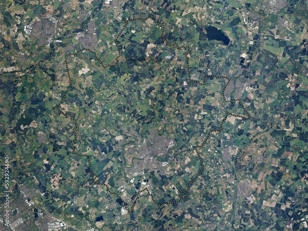Bedford, England - Great Britain. High-res satellite. No legend Bedford, England - Great Britain. High-res satellite. No legend