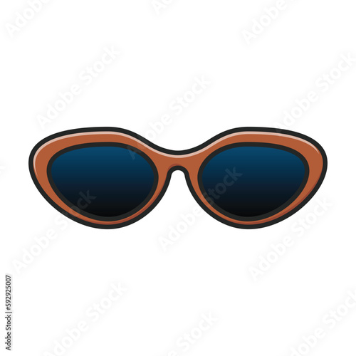Sunglass vector icon.Color vector icon isolated on white background sunglass.