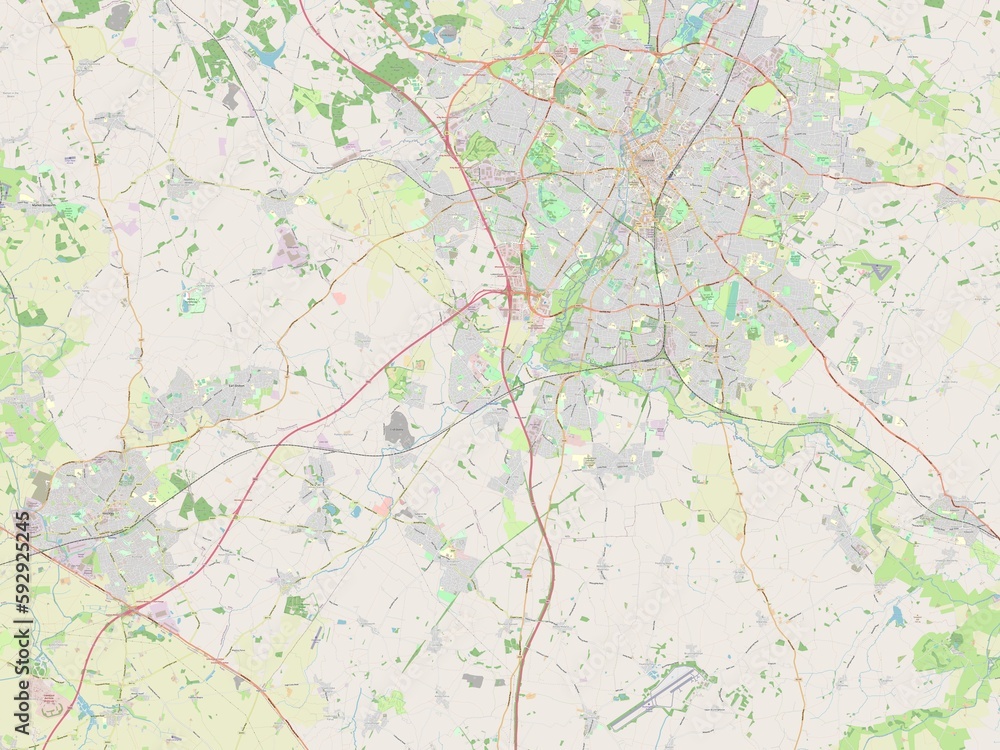 Obraz premium Blaby, England - Great Britain. OSM. No legend