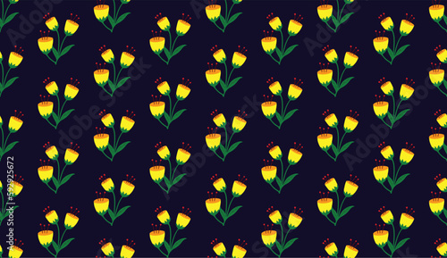 Geometric ethnic pattern seamless flower color oriental.
seamless pattern.Design for fabric,curtain,black background, carpet, shawl,clothing,wrapping, Batik,fabric,handkerchief,Vector illustration.