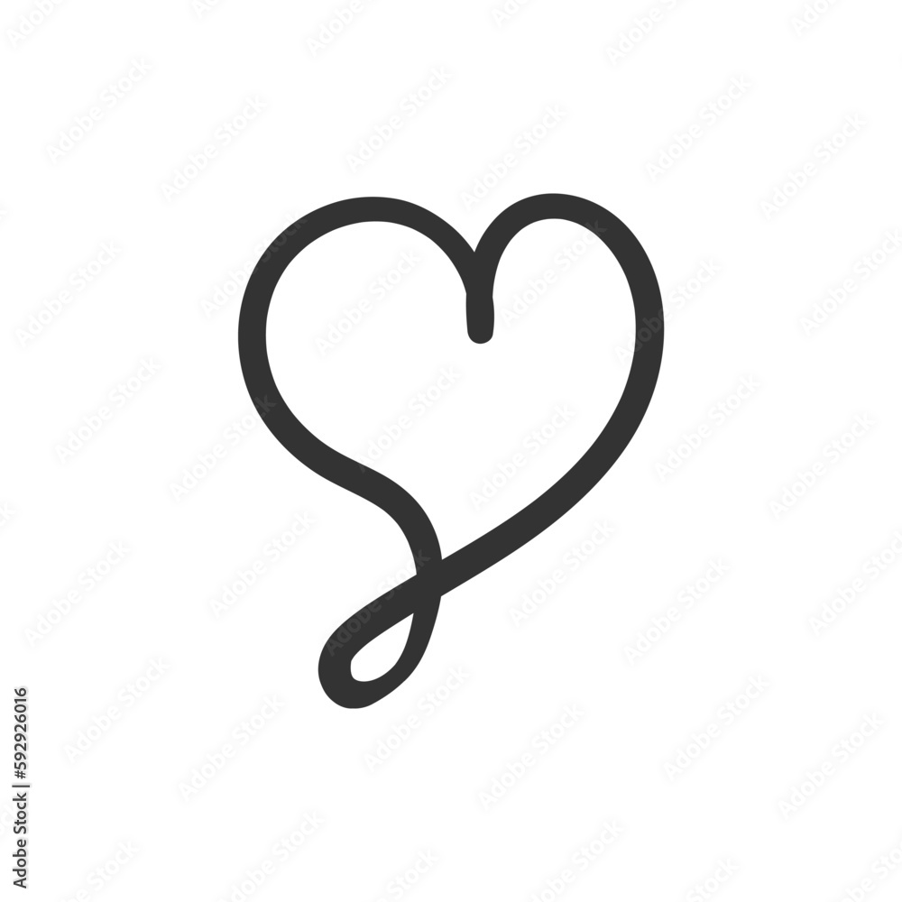 Hand drawn heart vector icon. Heart vector sign. Love heart icon. Valentines day heart icon. Heart flat symbol. UX UI icon. Linear icon Hand drawn heart vector icon. Heart vector sign. Love heart icon. Valentines day heart icon. Heart flat symbol. UX UI icon. Linear icon