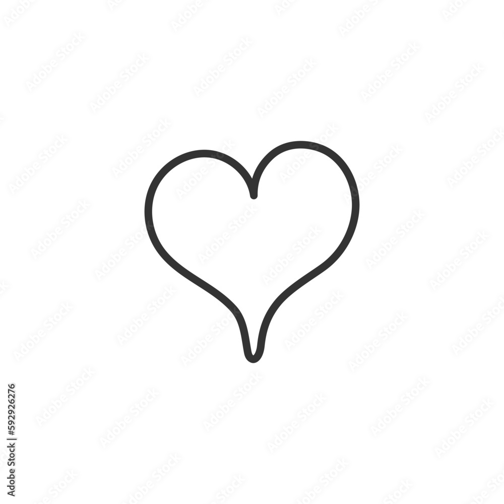 Hand drawn heart vector icon. Heart vector sign. Love heart icon. Valentines day heart icon. Heart flat symbol. UX UI icon. Linear icon Hand drawn heart vector icon. Heart vector sign. Love heart icon. Valentines day heart icon. Heart flat symbol. UX UI icon. Linear icon