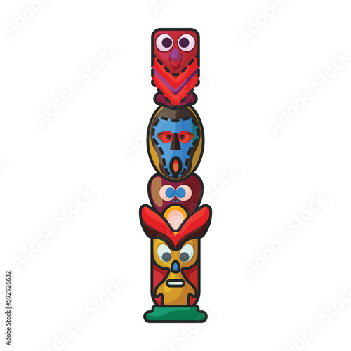 Totem vector icon.Color vector icon isolated on white background totem.