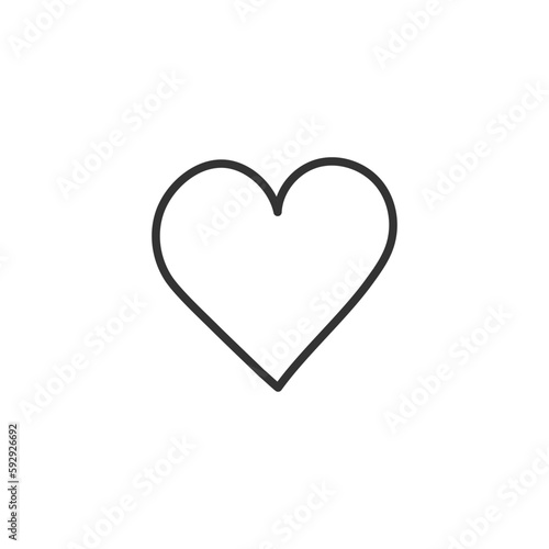 Hand drawn heart vector icon. Heart vector sign. Love heart icon. Valentines day heart icon. Heart flat symbol. UX UI icon. Linear icon