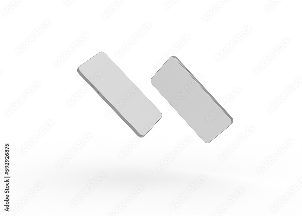 3D Rendering screen mockup with mobile app presentation 3D Rendering screen mockup with mobile app presentation