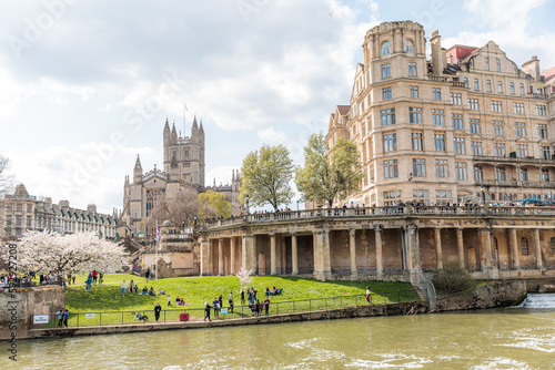 Tthe landmark of Bath Spa. Near River Avon, The Architect, Bulteney Bridge, Parade Gardens photo