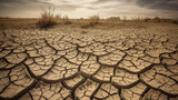 drought anxiety, Dry cracked earth in the desert. Global warming and climate change concept.