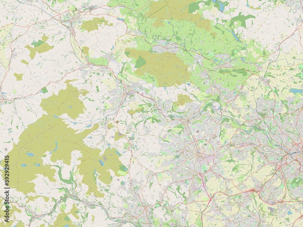 Bradford, England - Great Britain. OSM. No legend Bradford, England - Great Britain. OSM. No legend