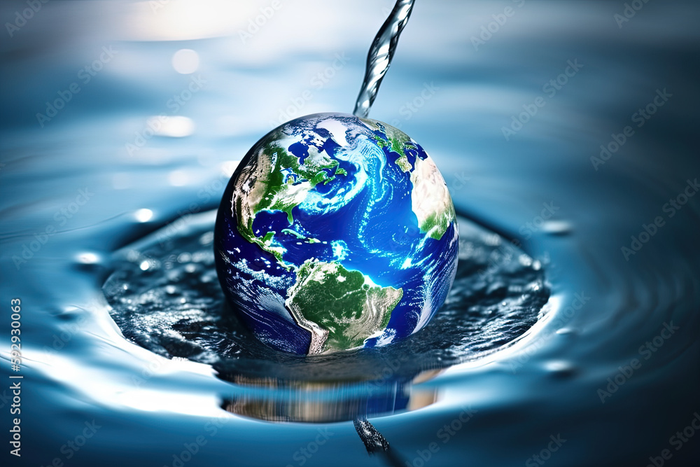 world water day concept. Generative AI world water day concept. Generative AI