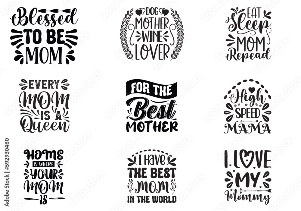 Fototapeta premium Mother’s Day SVG Designs Bundle