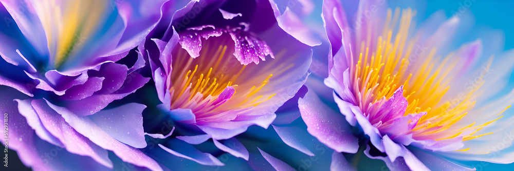 Colorful spring flowers. AI generated illustration Colorful spring flowers. AI generated illustration