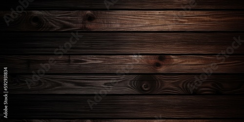 Dark wood background - generative ai