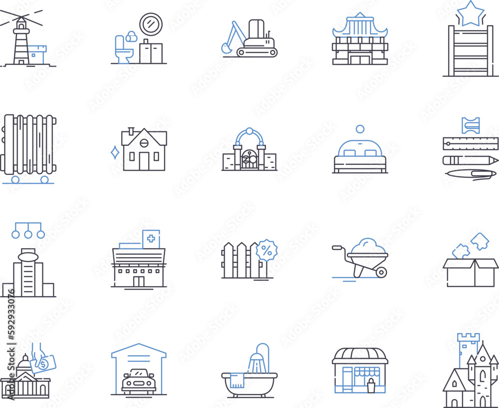 Housekeeping outline icons collection. cleaning, laundry, dusting, vacuuming, mopping, scrubbing, tidying vector and illustration concept set. organizing, polishing, sweeping linear signs Housekeeping outline icons collection. cleaning, laundry, dusting, vacuuming, mopping, scrubbing, tidying vector and illustration concept set. organizing, polishing, sweeping linear signs