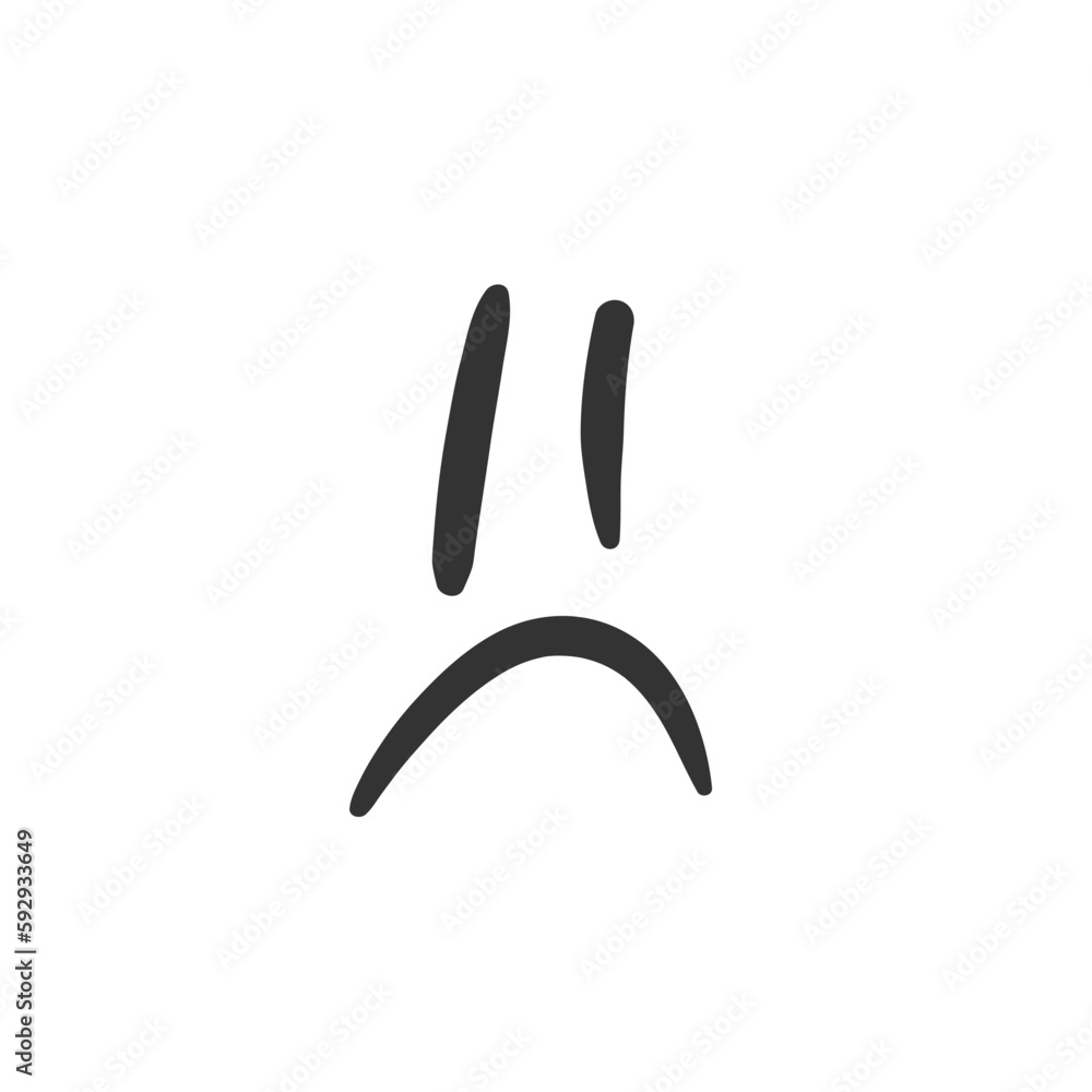 Hand drawn happy face vector icon. Smiling face flat sign design. Smiley linear symbol pictogram Hand drawn happy face vector icon. Smiling face flat sign design. Smiley linear symbol pictogram