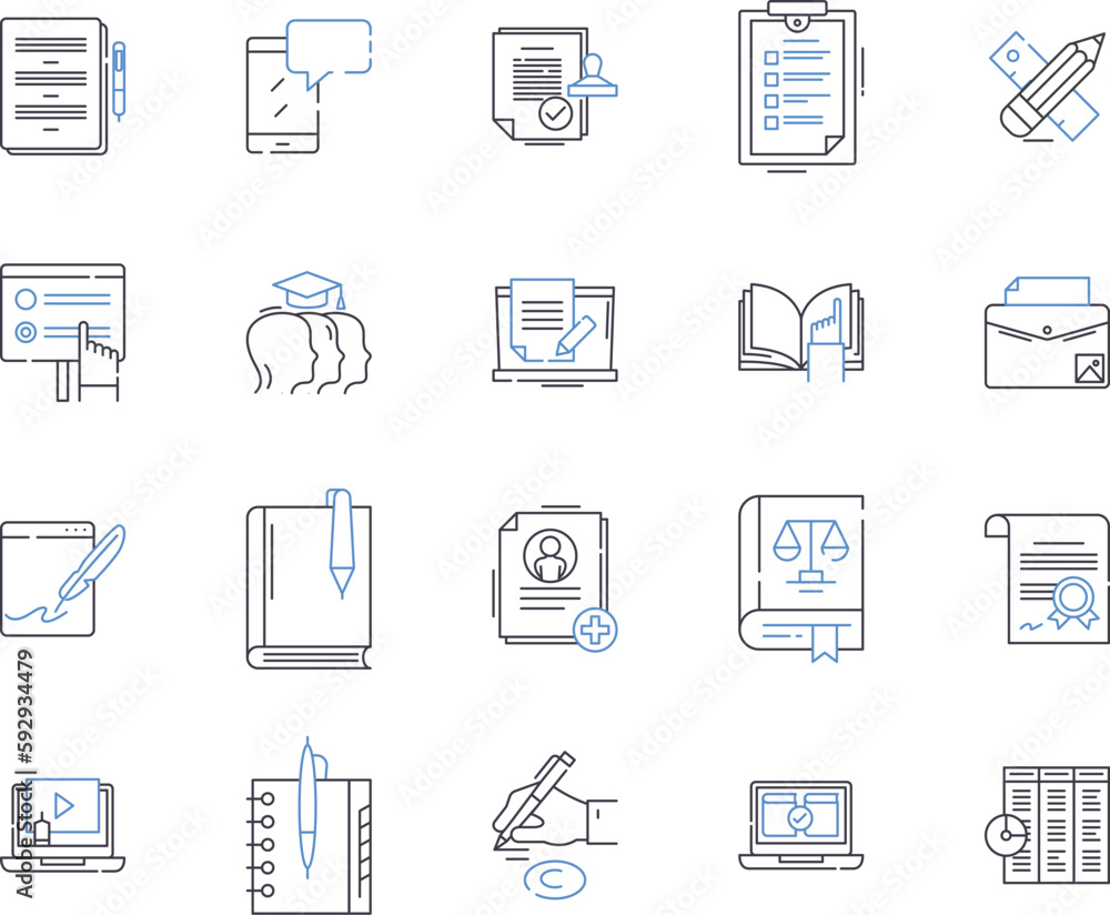 distance learning outline icons collection. Distance, Learning, Online ...