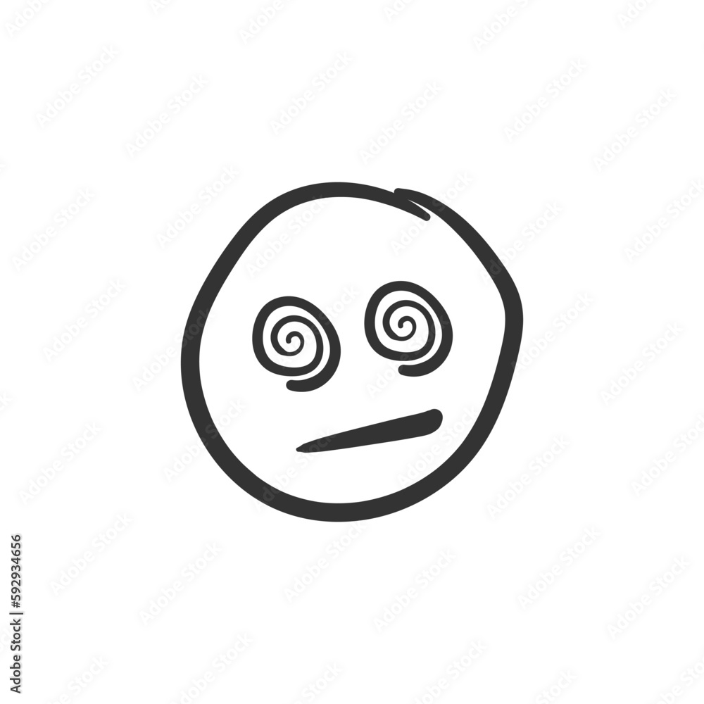 Hand drawn happy face vector icon. Smiling face flat sign design. Smiley linear symbol pictogram Hand drawn happy face vector icon. Smiling face flat sign design. Smiley linear symbol pictogram