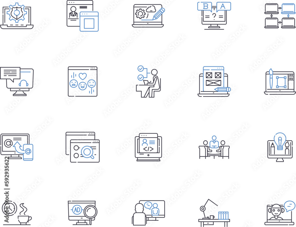 Network outline icons collection. Network, Internet, Wi-Fi, Ethernet, Connectivity, Routers, Hubs vector and illustration concept set. Switches, Protocols, IP linear signs Network outline icons collection. Network, Internet, Wi-Fi, Ethernet, Connectivity, Routers, Hubs vector and illustration concept set. Switches, Protocols, IP linear signs