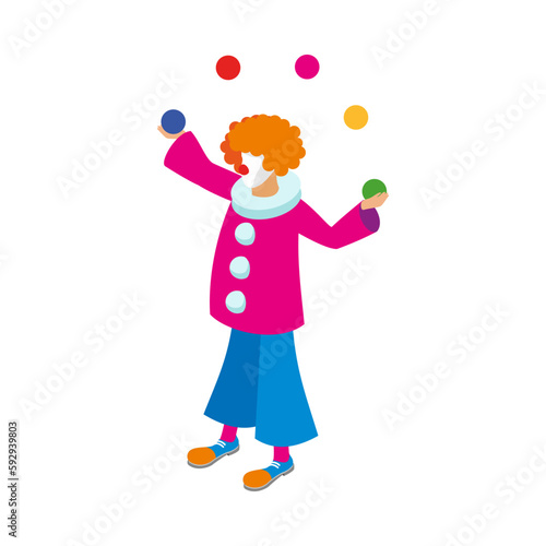 Isometric Circus Clown