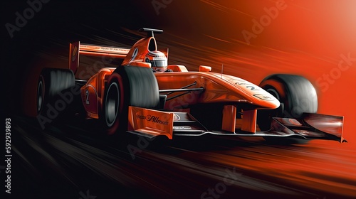 Formula 1 Car Series 5, Generative AI, Illustration