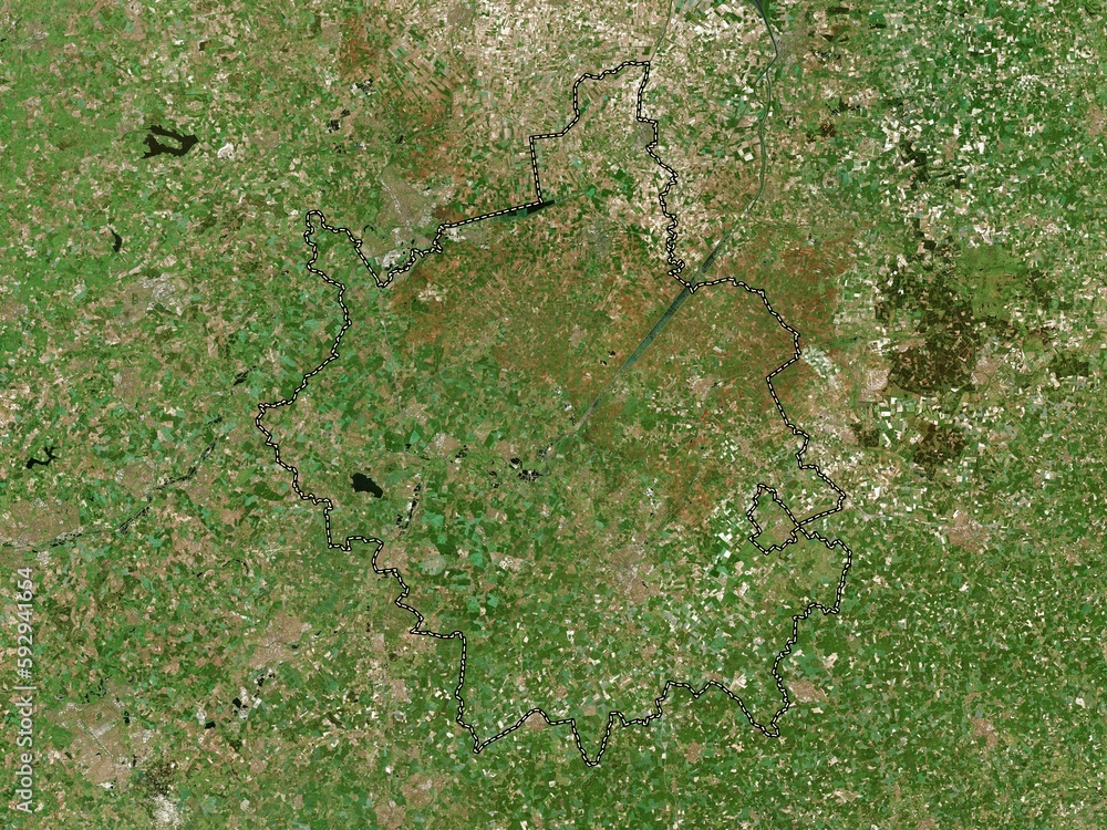 Obraz premium Cambridgeshire, England - Great Britain. High-res satellite. No legend