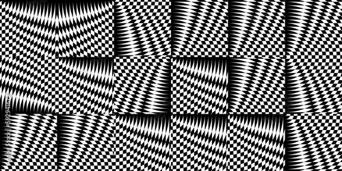 Abstract Geometric Vector Pattern Background With Transition Effect