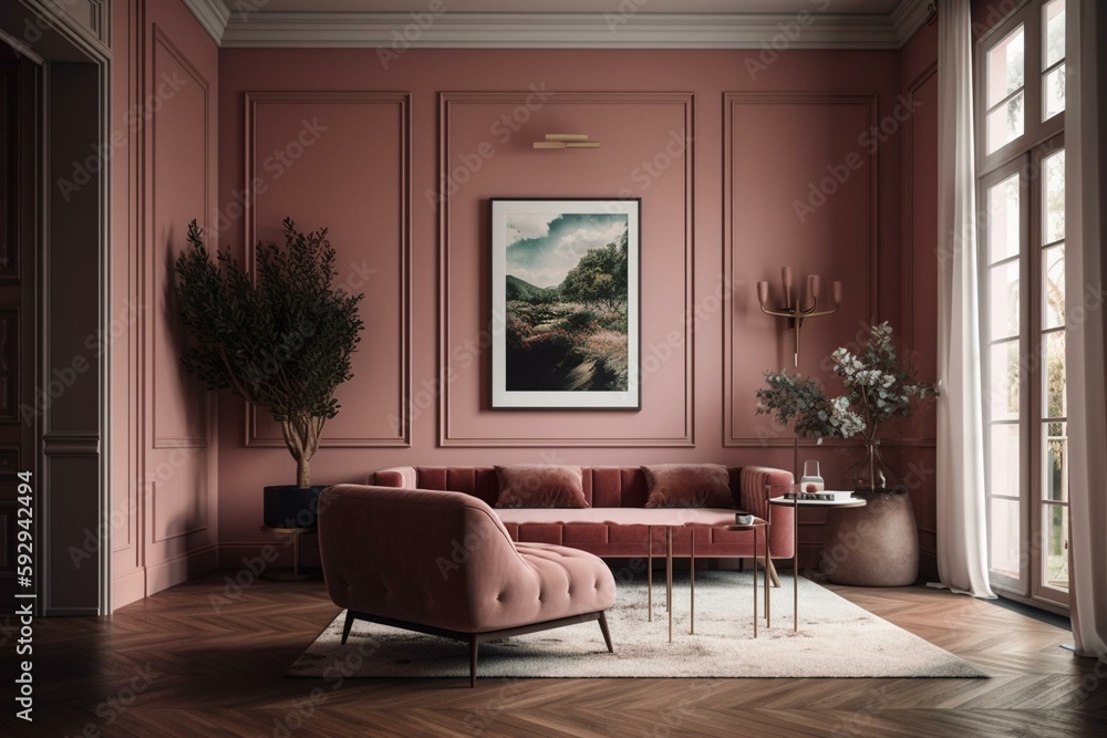 Fototapeta premium The interior design color of 2021 is,,. Generative AI