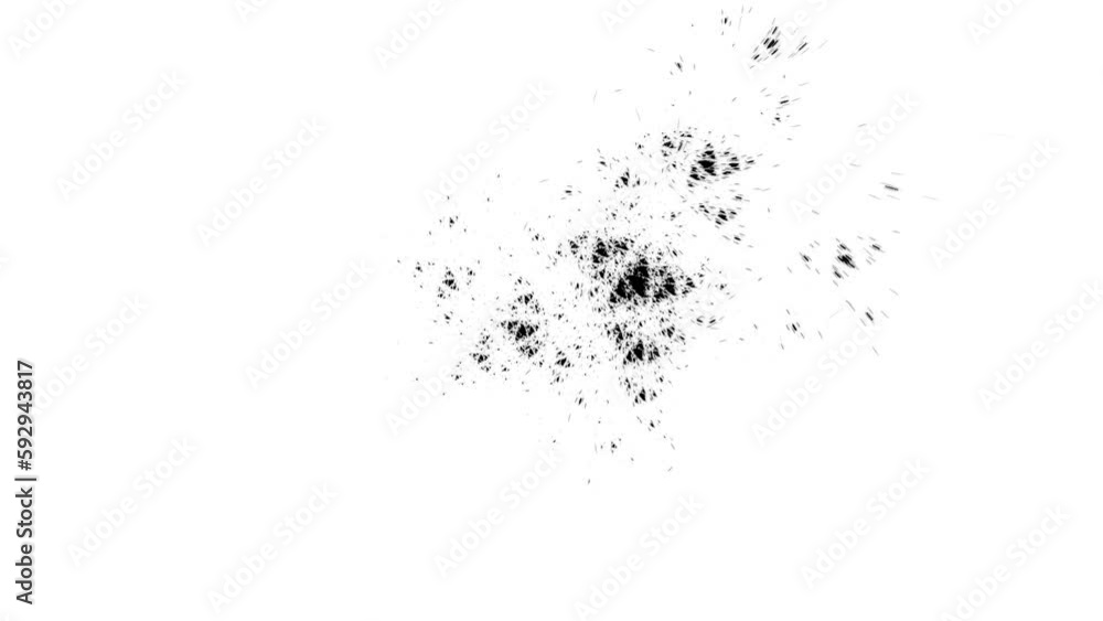 Black swirling pattern of crooked waves and strokes on a white background. Abstract fractal video Black swirling pattern of crooked waves and strokes on a white background. Abstract fractal video
