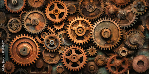 Wallpaper Mural gritty clockwork gears background Torontodigital.ca