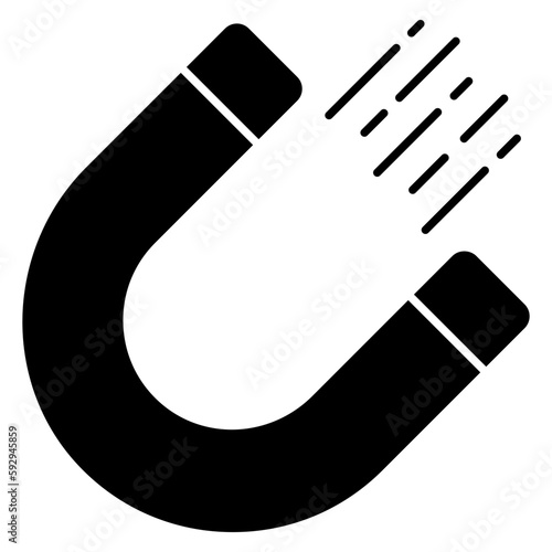 Editable design icon of magnet 