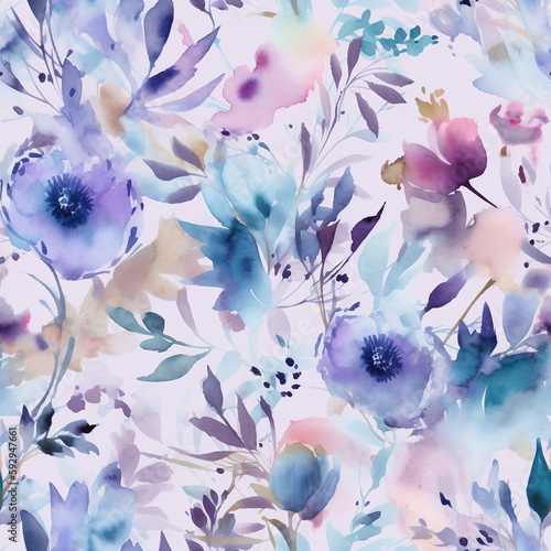 seamless floral pattern, wrappers, wallpapers, postcards, greeting cards, wedding invitations, romantic events, created with Generative Ai technology.