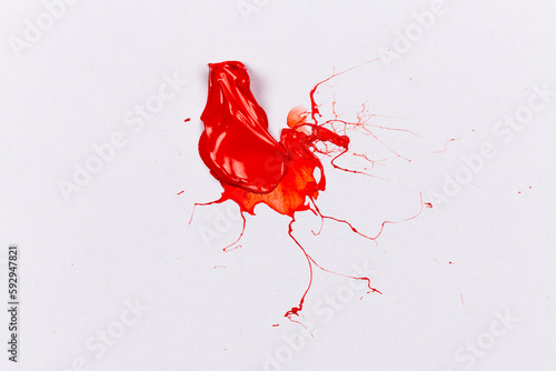Photography Red stroke of the paint brush