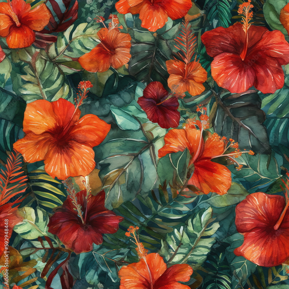 seamless floral pattern, wrappers, wallpapers, postcards, greeting cards, wedding invitations, romantic events, created with Generative Ai technology.