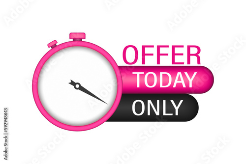 Today only business speach bubble with a watch