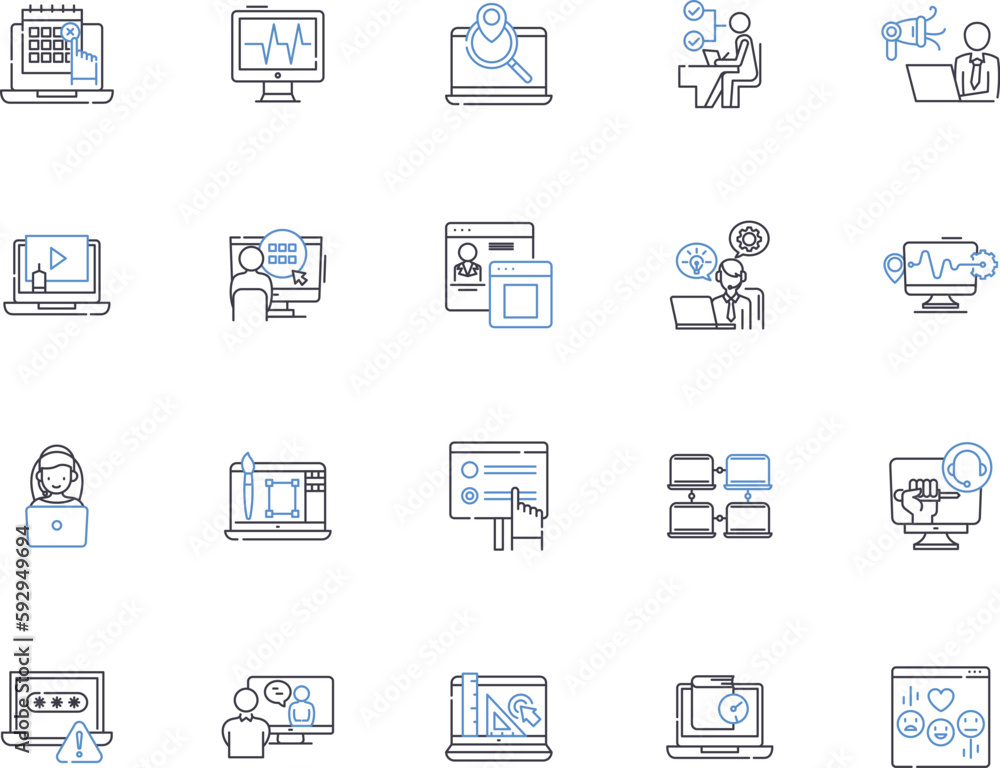 Networking people outline icons collection. Networking, People, Connecting, Socializing, Engaging, Meeting, Interacting vector and illustration concept set. Conversation, Greeting, Acquaintances Networking people outline icons collection. Networking, People, Connecting, Socializing, Engaging, Meeting, Interacting vector and illustration concept set. Conversation, Greeting, Acquaintances