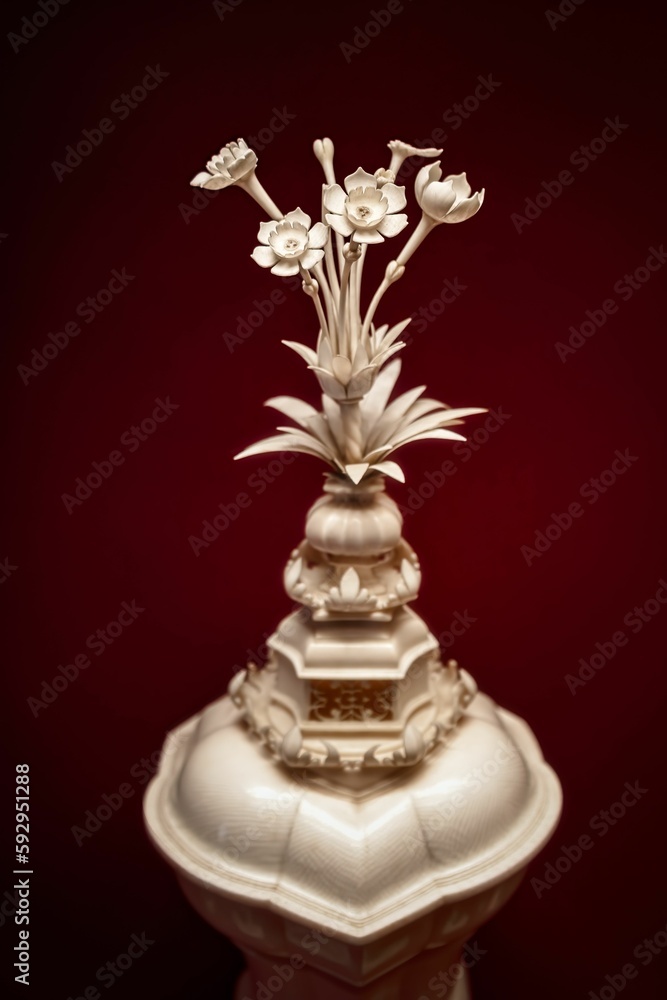 Fototapeta premium Ivory floral statue in Florence