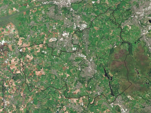 Chorley, England - Great Britain. Low-res satellite. No legend