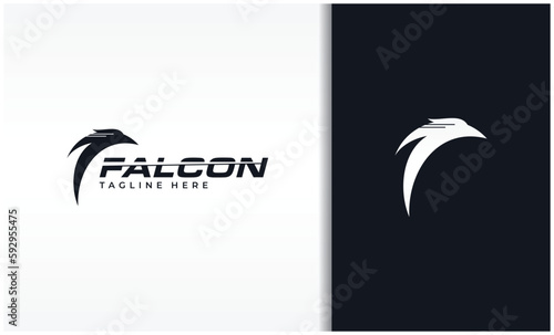Awesome falcon logo design vector