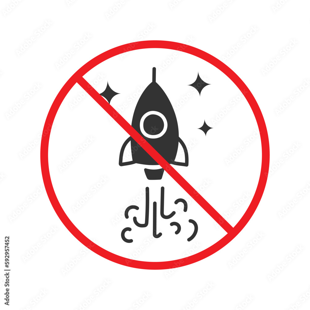 No space ship icon. Forbidden space ship icon. No shuttle vector symbol. Prohibited vector icon. Warning, caution, attention, restriction flat sign design. Do not pictogram. UX UI icon No space ship icon. Forbidden space ship icon. No shuttle vector symbol. Prohibited vector icon. Warning, caution, attention, restriction flat sign design. Do not pictogram. UX UI icon