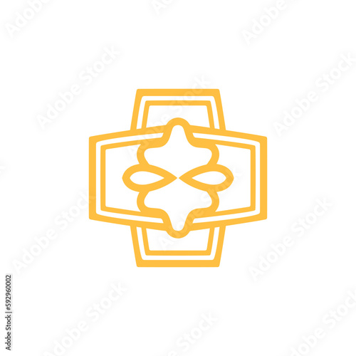 Anatolian Culture Motif Colorful Abstract Carpet and Rug Pattern Logo Turkish Design Template Vector a13