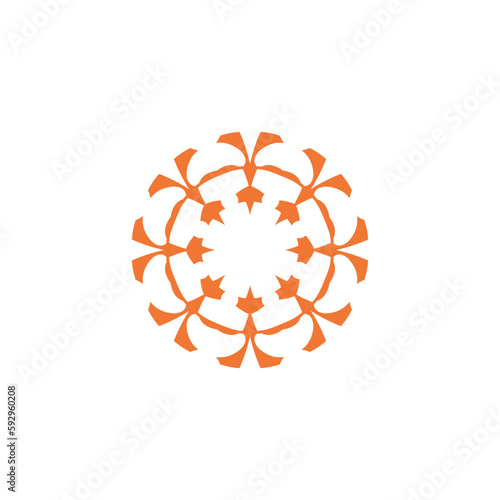 Anatolian Culture Motif Colorful Abstract Carpet and Rug Pattern Logo Turkish Design Template Vector a27
