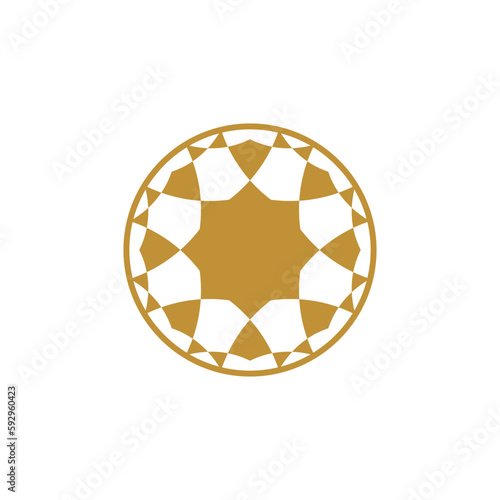Anatolian Culture Motif Colorful Abstract Carpet and Rug Pattern Logo Turkish Design Template Vector a42