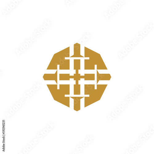 Anatolian Culture Motif Colorful Abstract Carpet and Rug Pattern Logo Turkish Design Template Vector a67