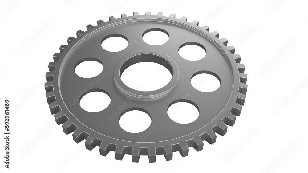 Metal machine gear isolated on transparent background. Cogwheel concept. 3D render Metal machine gear isolated on transparent background. Cogwheel concept. 3D render