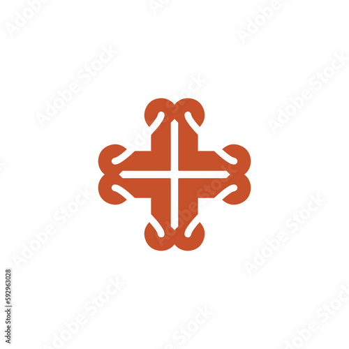 Anatolian Culture Motif Colorful Abstract Carpet and Rug Pattern Logo Turkish Design Template Vector a111