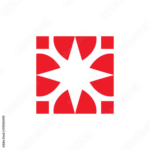 Anatolian Culture Motif Colorful Abstract Carpet and Rug Pattern Logo Turkish Design Template Vector a113