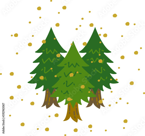 Illustration of scattering cedar pollen
