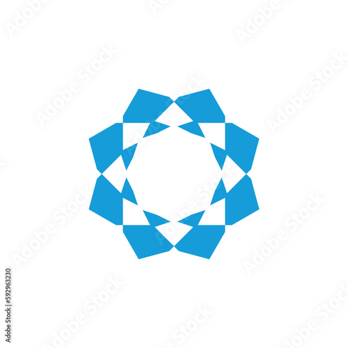 Anatolian Culture Motif Colorful Abstract Carpet and Rug Pattern Logo Turkish Design Template Vector a125