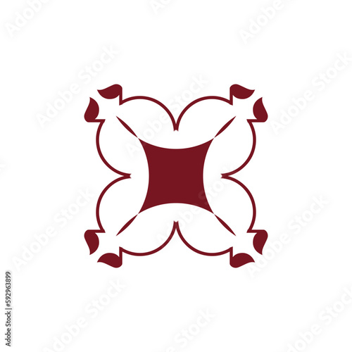 Anatolian Culture Motif Colorful Abstract Carpet and Rug Pattern Logo Turkish Design Template Vector a153