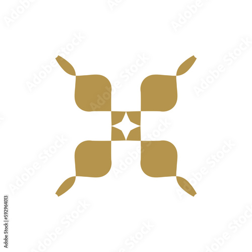 Anatolian Culture Motif Colorful Abstract Carpet and Rug Pattern Logo Turkish Design Template Vector a158